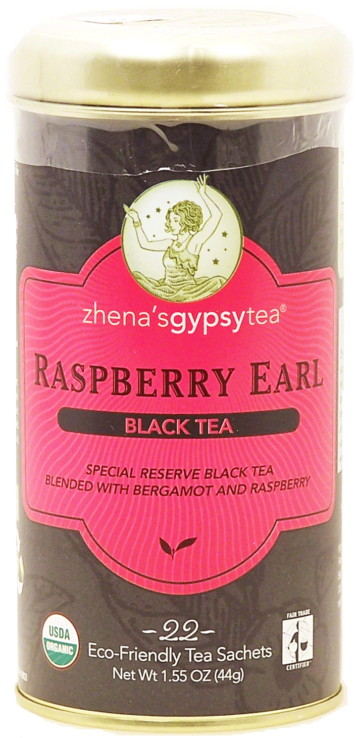 Zhena's gypsy tea raspberry earl black tea, blended with bergamot and raspberry, 22-sachets Full-Size Picture